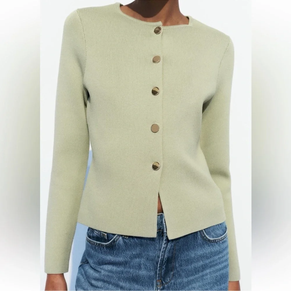 TAILORED KNIT CARDIGANPISTACHIO 0/4192/003/511/03